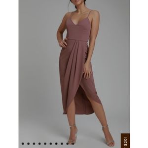Reinette Mauve Purple Midi Dress - XS